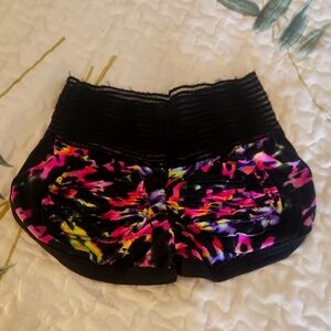 Cute Booty Lounge Black Shorts with Pink and Yellow Accents